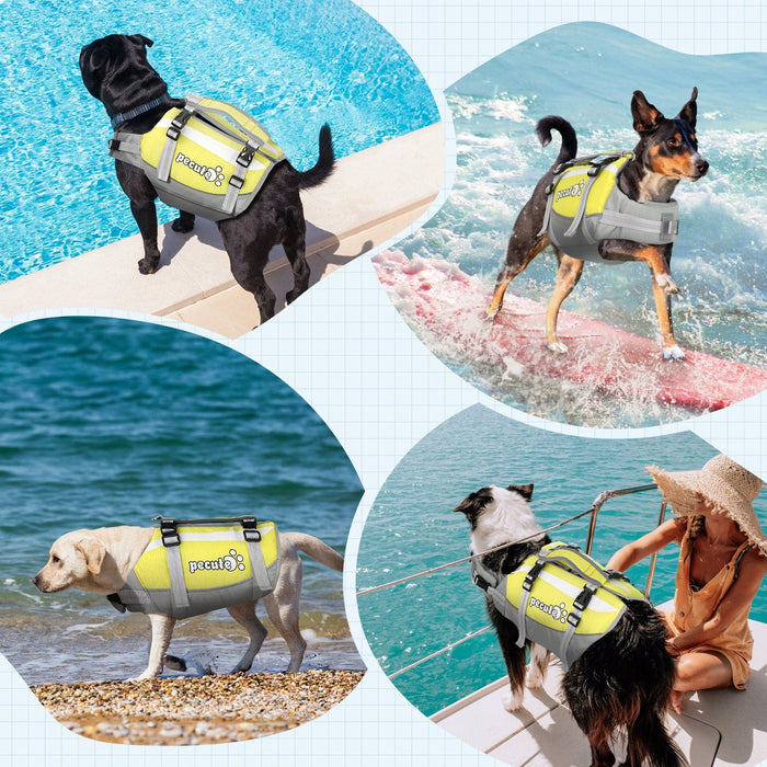 Pecute Reflective Dog Life Jacket S(Chest Girth 40-55cm)