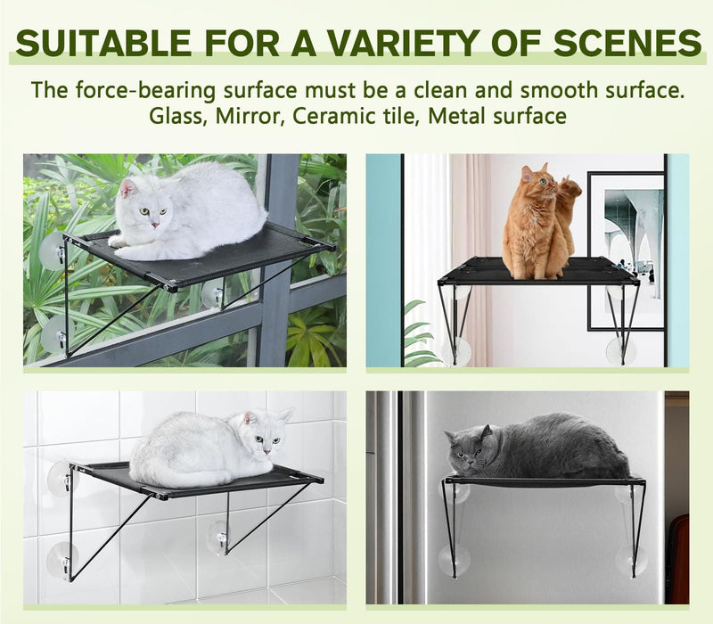 Pecute Cat Hammock Sunny Seat with Stainless Steel Frame