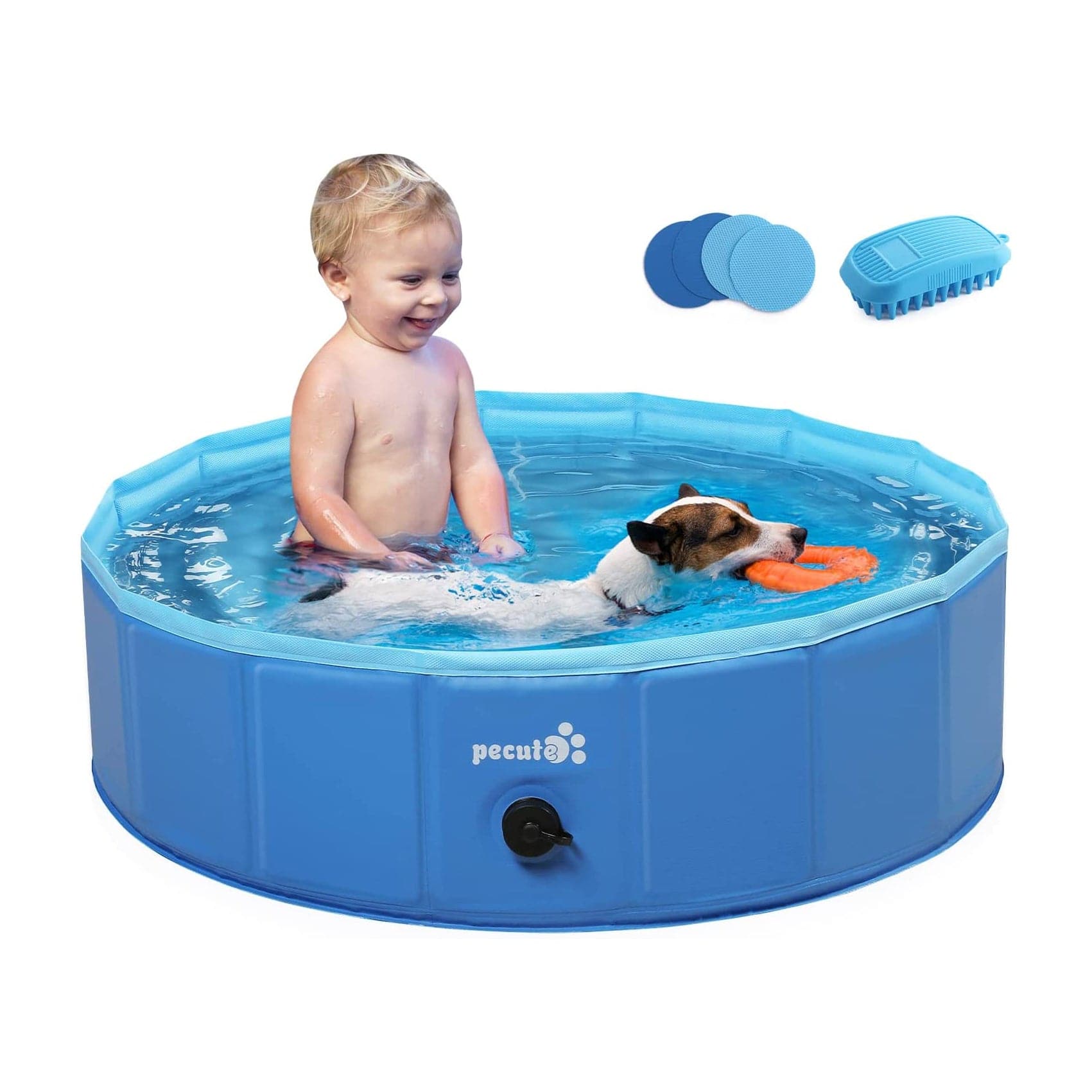 Pecute Paddling Pool for Pets& Kids (M)