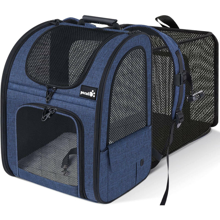 Zaino per cani Pecute Cat Carrier espandibile (blu)
