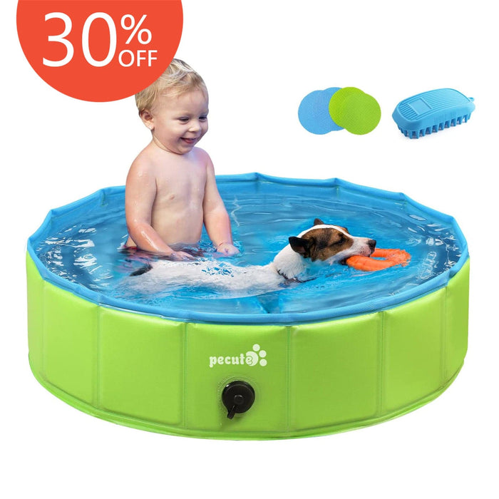 Pecute Green Dog Paddling Pool（M）