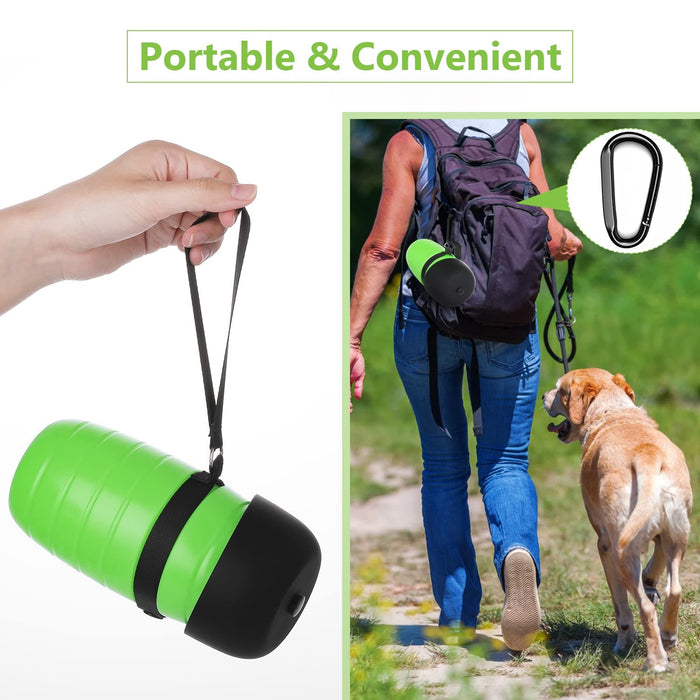 Pecute 500/650ml Dog Water Bottle Foldable (Green)