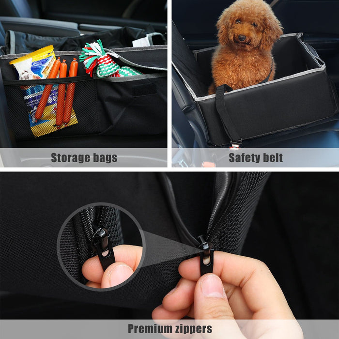 Pecute Dog Car Seat Cover for Front Seats (Black)