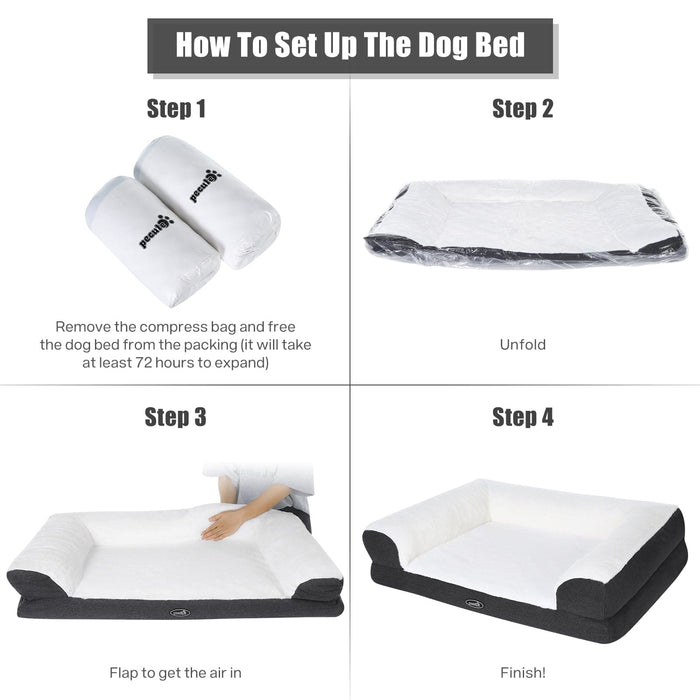 Pecute Dog Bed for Dogs Orthopedic (M)