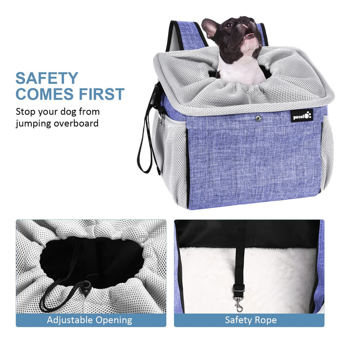Pecute Pet Carrier Bag Sac de panier de vélo multifonctionnel pour chien