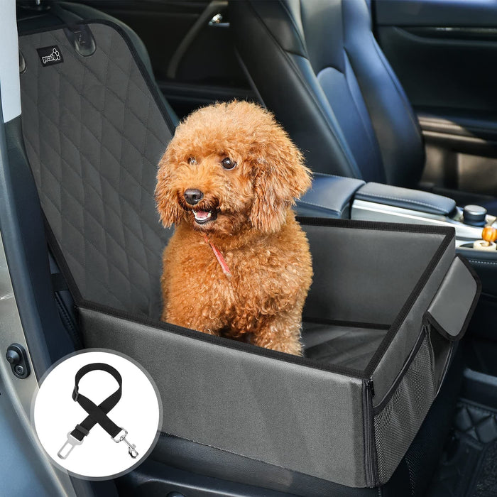 Housse de siège de voiture pour chien Pecute pour sièges avant (gris) 