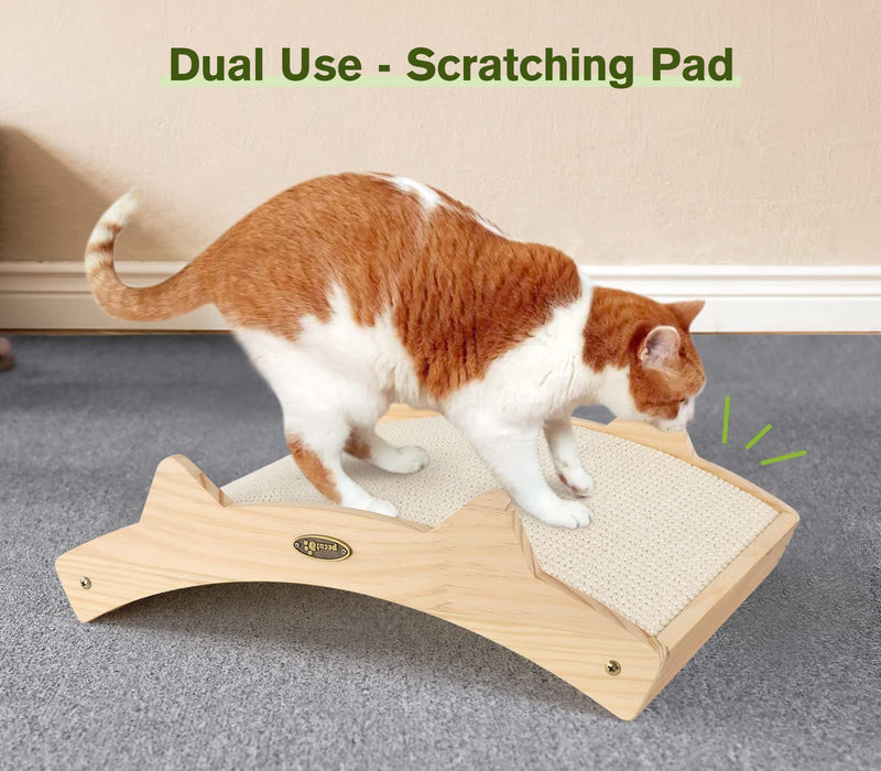 Pecute Cat Scratcher Pad Lounge with Natual Woven Sisal