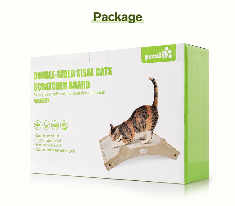Pecute Cat Scratcher Pad Lounge with Natual Woven Sisal