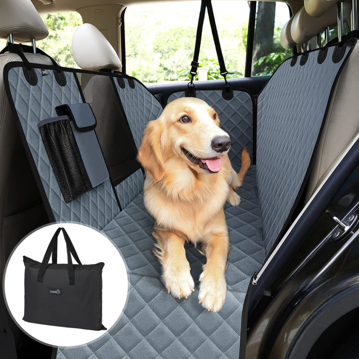 Pecute 100% Waterproof Dog Seat Cover (Black Hexagon)