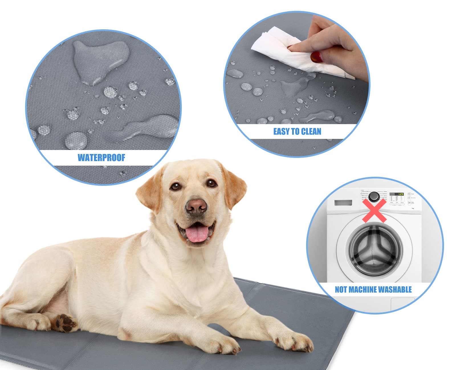 Pecute Dog Cooling Mat Grey（XS）
