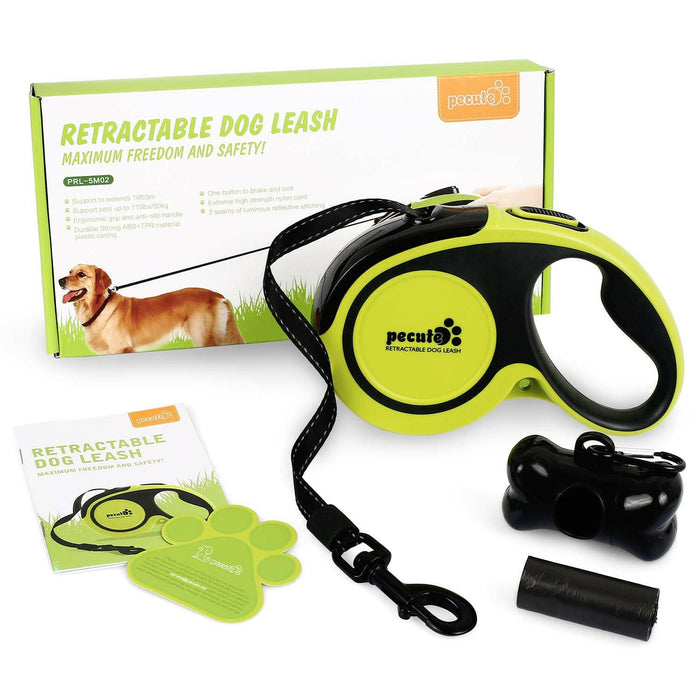 Pecute Non-Slip Handle Retractable Dog Lead (L)