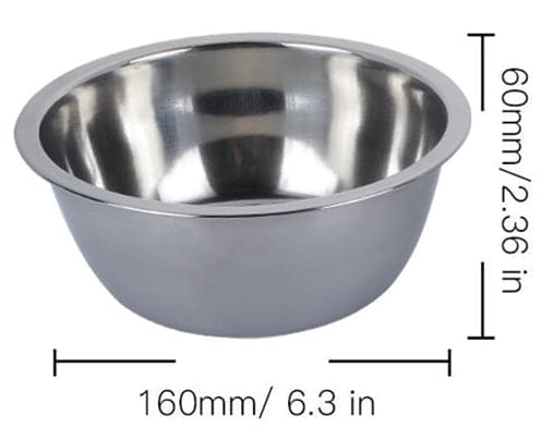 Pecute Stainless Steel Double Non Slip Bowls (M: 400ml)