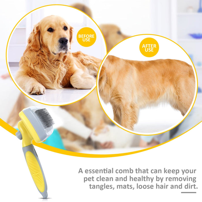Pecute Slicker Dog Brushes（Yellow）