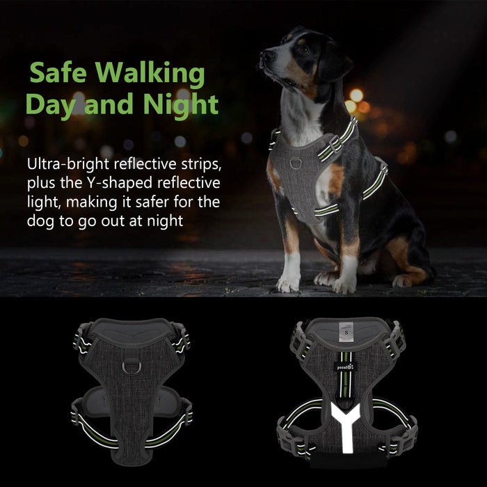 Pecute Dog Harness, Breathable Adjustable Comfort Free Leash